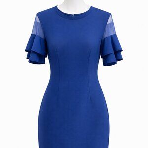 Wild Meadow Blue Dress with Ruffle - Never Worn Purchased for Pageant Interview